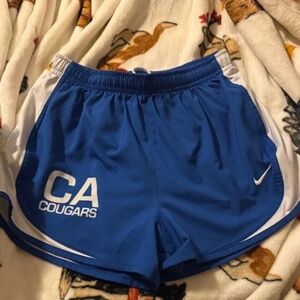 Nike Women's Athletic Shorts in Blue and White